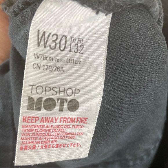 TOPSHOP Moto Jamie High Rise Black Jeans 30 x 32 - Picture 4 of 6